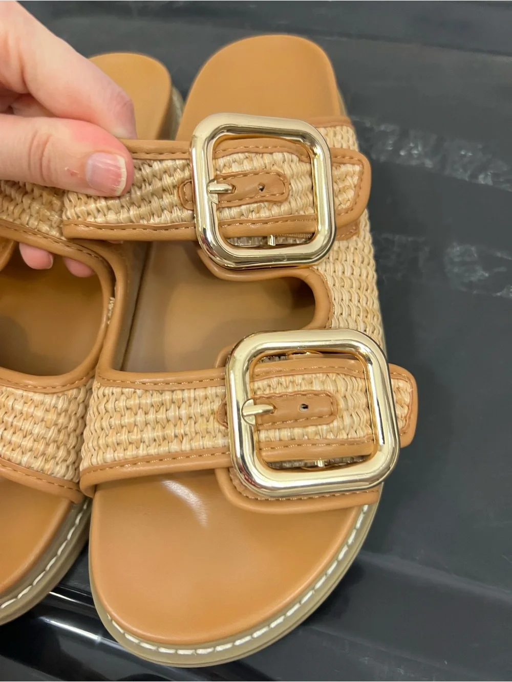 Universal Thread Big Buckle Sandals Size 9